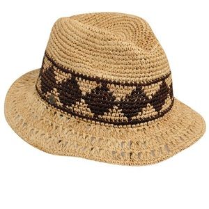 KAREN KANE Raffia Aztec Trilby Hat-NWOT
